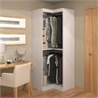 Bestar Pur 33W Corner Closet Organizer in White - Engineered Wood