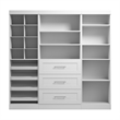 Bestar Pur 86W Closet Organizer System in White - Engineered Wood