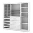 Bestar Pur 86W Closet Organizer System in White - Engineered Wood