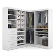Bestar Pur 83W Walk-In Closet Organizer in White - Engineered Wood