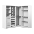 Bestar Pur 83W Walk-In Closet Organizer in White - Engineered Wood