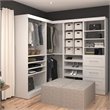 Bestar Pur 83W Walk-In Closet Organizer in White - Engineered Wood