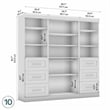 Bestar Pur 86W Closet Organizer with Drawers in White - Engineered Wood