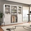 Bestar Pur 86W Closet Organizer with Drawers in White - Engineered Wood