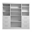 Bestar Pur 86W Closet Organizer with Drawers in White - Engineered Wood