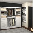 Bestar Pur 86W Closet Organizer with Drawers in White - Engineered Wood