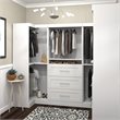 Bestar Pur 161W Walk-In Closet Organizer System in White - Engineered Wood