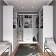 Bestar Pur 161W Walk-In Closet Organizer System in White - Engineered Wood