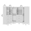Bestar Pur 161W Walk-In Closet Organizer System in White - Engineered Wood