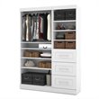Bestar Pur 61W Closet Organizer System in White - Engineered Wood