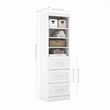 Bestar Pur 25W Closet Organizer with Drawers in White - Engineered Wood