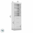 Bestar Pur 25W Closet Organizer with Drawers in White - Engineered Wood