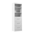 Bestar Pur 25W Closet Organizer with Drawers in White - Engineered Wood