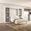 Bestar Pur Full Murphy Bed with 2 Shelving Units (109W) in White