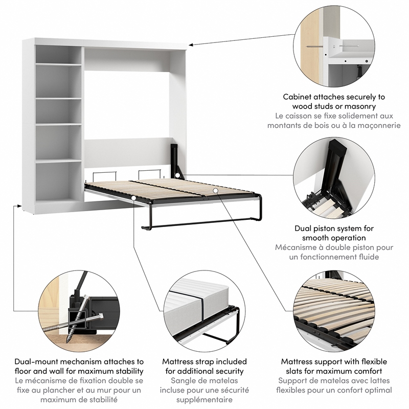 Wall Mount 6 Shelf Unit: 89.5 Height