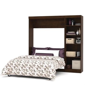 bestar pur 3 piece 6 drawer storage wall bed set in chocolate d
