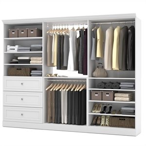 bestar versatile 108'' 3 piece 3 drawer closet storage unit