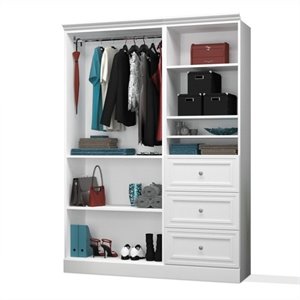 bestar versatile 61'' 2 piece 3 drawer closet storage unit