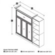 Bestar Versatile Wood Queen Murphy Bed with Closet Organizer in White