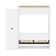 Bestar Versatile Wood Queen Murphy Bed with Closet Organizer in White