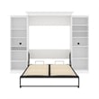 Bestar Versatile Wood Queen Murphy Bed with 2 Closet Organizers in White