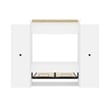 Bestar Versatile Wood Queen Murphy Bed with 2 Closet Organizers in White
