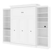 Bestar Versatile Wood Queen Murphy Bed with 2 Closet Organizers in White