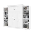 Bestar Versatile Wood Queen Murphy Bed with 2 Closet Organizers in White