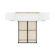 Bestar Versatile Wood Queen Murphy Bed with 2 Closet Organizers in White