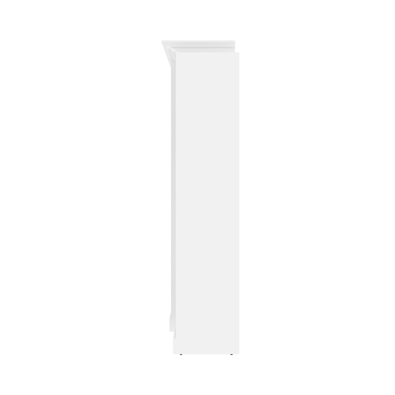 Bestar Versatile Wood Queen Murphy Bed with 2 Closet Organizers in White