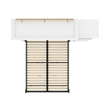 Bestar Versatile Wood Queen Murphy Bed and Organizer with Doors in White