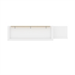 Bestar Versatile Wood Queen Murphy Bed and Organizer with Doors in White