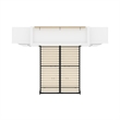 Bestar Versatile Wood Queen Murphy Bed and 2 Organizers with Drawers in White