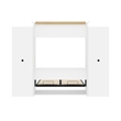 Bestar Versatile Wood Queen Murphy Bed and 2 Organizers with Drawers in White