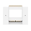 Bestar Versatile Wood Queen Murphy Bed and 2 Organizers with Doors in White