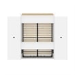 Bestar Versatile Wood Queen Murphy Bed and 2 Organizers with Doors in White