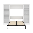 Bestar Versatile Engineered Wood Full Murphy Bed & 2 Closet Organizers in White
