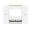 Bestar Versatile Engineered Wood Full Murphy Bed & 2 Closet Organizers in White