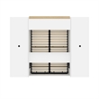 Bestar Versatile Engineered Wood Full Murphy Bed & 2 Closet Organizers in White