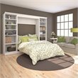 Bestar Versatile Engineered Wood Full Murphy Bed & 2 Closet Organizers in White