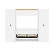 Bestar Versatile Wood Full Murphy Bed and 2 Organizers with Drawers in White