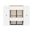 Bestar Versatile Wood Full Murphy Bed and 2 Organizers with Drawers in White