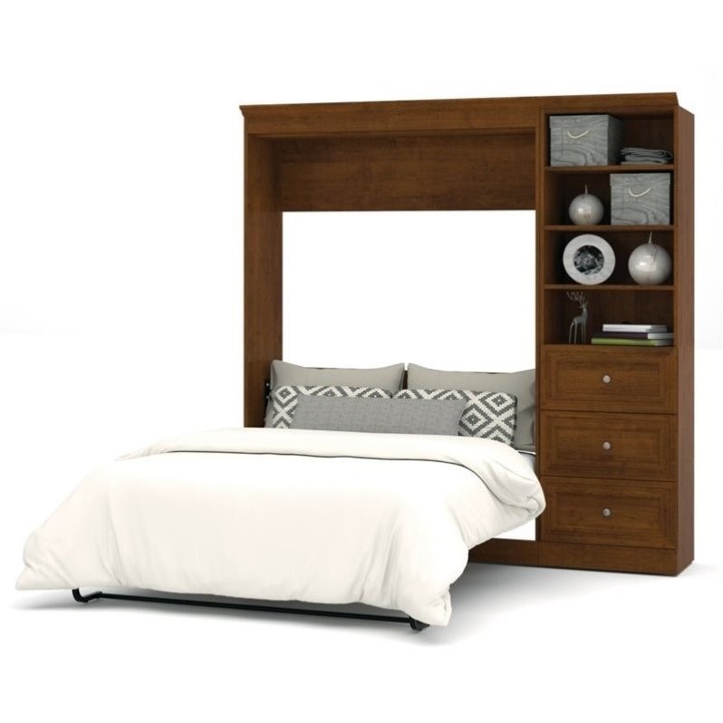 Bestar Versatile 84 Full Wall Bed With Storage Unit In Tuscany