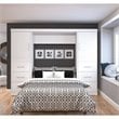 Bestar Nebula 109W Modern Engineered Wood Full Wall Bed Set in White
