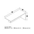 Bestar Pro-Linea Return Table in White
