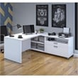 Bestar Pro-Linea L-Desk in White