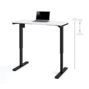 bestar power adjustable standing desk in white