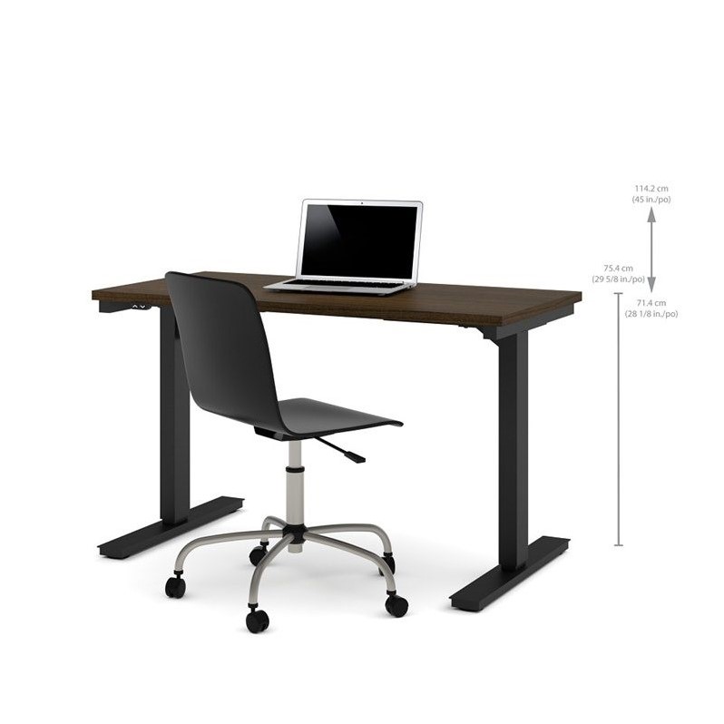 Bestar 24 X 48 Power Adjule Standing Desk In Tuxedo 65857 78 Bestar 24