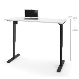 Bestar Power Adjustable Standing Desk in White