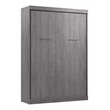 Bestar Nebula 59W Transitional Wood/Metal Full Wall Bed in Bark Gray
